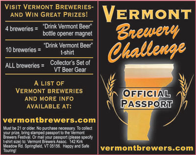 Vermont Brewery Challenge - Passport